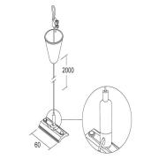 Ivela touwophanging 2 m met kabelspanner, wit