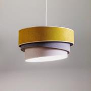 Hanglamp Pastell Trio geel/grijs/lichtgrijs