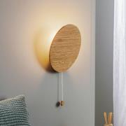 Minimal wandlamp van eikenhout