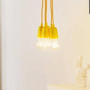 Hanglamp Brasil, geel, 5-lamps