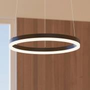 Arcchio LED hanglamp Albiona, zwart, 1 ring, Ø 40 cm