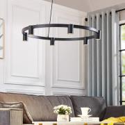 Arcchio Brinja hanglamp zwart 6-lamps rond