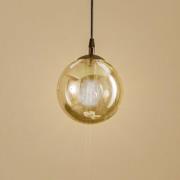 Hanglamp Glassy, zwart, grafiet, glas, Ø 14 cm, E14