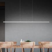 Quitani LED hanglamp Margita, lengte 118 cm, zilver