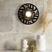 MARKET SET Labyrinth wandlamp, Ø 40 cm zwart