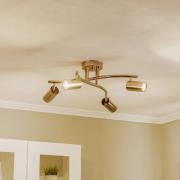 Plafondspots, goud, 4-lamps