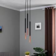 Euluna Thalassa hanger 3-lamps G9 zwart/koper rond