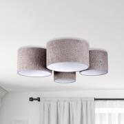 Plafondlamp Boucle met 4 kappen, grijs