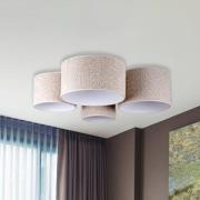 Plafondlamp Boucle met 4 kappen, ecru