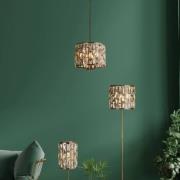 Bijou hanglamp, 3-lamps, messing, kristalglas