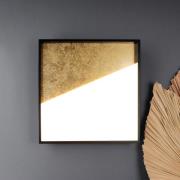 Vista LED wandlamp, goud/zwart, 30 x 30 cm