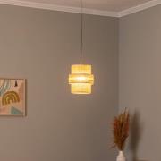 Calisto hanglamp, Jute, natuurbruin, 1-lamp, Ø 20 cm