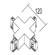 Ivela X-verbinder 3-fasensysteem LKM, zilver