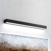 Vola LED badkamer wandlamp, IP44, zwart, 4.000 K, breedte 80 cm