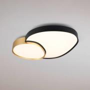 Plafondlamp Rise, zwart-goud, 77 x 63 cm, CCT, dimbaar