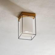 Trapp plafondlamp, zwart/wit/eiken, 1-lamp