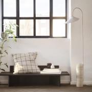 ferm LIVING vloerlamp Arum, beige, marmer, staal, 136 cm