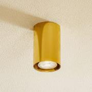 Plafondspot Tesa, messing, hoogte 11 cm