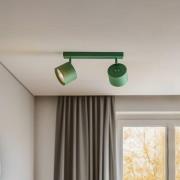 Plafondspot Chloe verstelbaar 2-lamps, groen