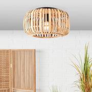 Woodrow plafondlamp, Ø 40 cm, licht hout, bamboe/metaal