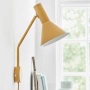 FRANDSEN wandlamp Lyss, lichtbruin, stekker, 42 cm, E27