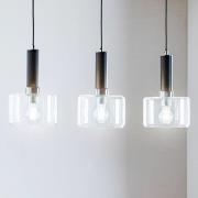 Hanglamp Viva, helder/zwart/chroom, 3-lamps