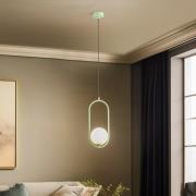 Samba hanglamp, 1-lamp, groen/wit