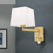 Wandlamp Carlton, mat messing