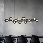 LED hanglamp PURE E-Popup, platina, glas, CCT, 18-vleugelig.