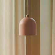 Hanglamp Gaston, kap van metaal, rosé