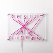 LED decoratie-wandlamp Resist-Sister, fuchsia