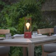 Tala tafellamp Muse Portable, rood, aluminium, E27 LED