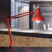 MAULstudie klemlamp, rood, hoogte 44 cm, metaal