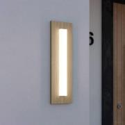 Bitetto LED buiten wandlamp, kunststof, houtlook
