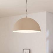 Gaetano 1 hanglamp, Ø 53 cm, zand/crème, staal