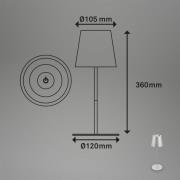 LED tafellamp 7507015 chroom mat RGBW IP44 touchdimmer