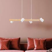 Hanglamp Frida met 4 spots, wit/hout licht