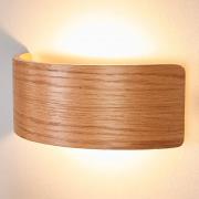 LED wandlamp Rafailia, 23 cm, hout