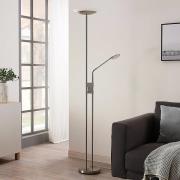 Jonne LED uplighter met leesarm, dimbaar, rond