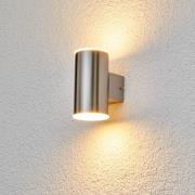 LED buiten wandlamp Morena van roestvrij staal 2-lamps.