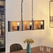 Lindby Kamilja hanglamp voor de eetkamer, hout