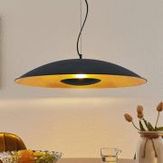Lindby hanglamp Narisara, Ø 80 cm, E27, zwart-goud
