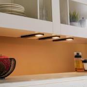 Lindby Amaryll LED meubelverlichting, set van 3, zwart