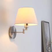 Wandlamp Pola, uittrekbare kap, nikkel mat