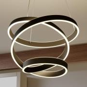 Lindby LED hanglamp Olada, zwart, metaal, Ø 51cm