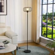 Lindby Krish vloerlamp, kooilook, zwart