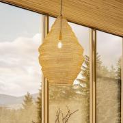 Lindby hanglamp Kaviya, Ø 40 cm, goudkleurig, ijzer, E27