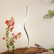 Lindby LED lamp op zonne-energie Sabriel, gebogen, zwart, aluminium, 3...