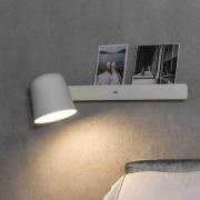 Wandlamp Tila, draaibare kop, wit