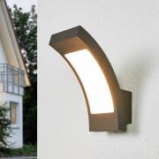 Lucande LED buiten wandlamp Juvia, 19 cm, antraciet, IP54